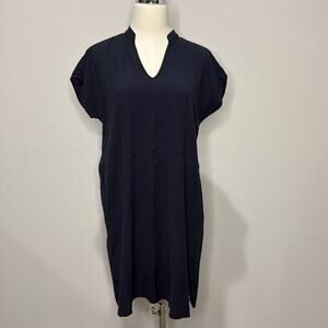 Madewell Navy Cap Sleeve Shift Dress Size S